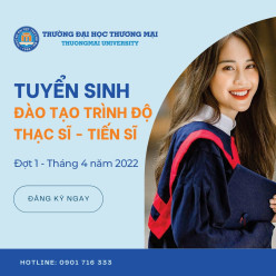 Tuyển sinh đào tạo trình độ tiến sĩ tháng 04 năm 2022