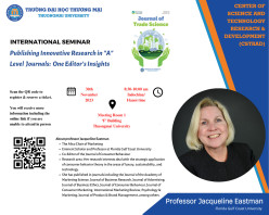 Toạ đàm “Xuất bản các Nghiên cứu sáng tạo trên các tạp chí hạng A: Chia sẻ từ Ban biên tập”