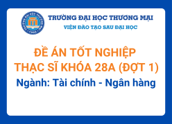 Đề án tốt nghiệp Thạc sĩ khóa 28A (Đợt 1) - Ngành: Tài chính - Ngân hàng