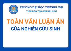 Luận án của nghiên cứu sinh Hoàng Thị Công
