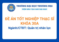 Đề án tốt nghiệp Thạc sĩ khóa 30A - Ngành/CTĐT: Quản trị nhân lực