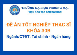 Đề án tốt nghiệp Thạc sĩ khóa 30B - Ngành/CTĐT: Tài chính - Ngân hàng