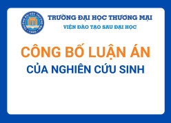 Công bố luận án sau bảo vệ của nghiên cứu sinh Vũ Thị Minh Xuân