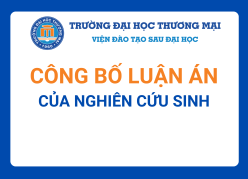 Công bố luận án sau bảo vệ của nghiên cứu sinh Lương Thị Hồng Ngân
