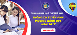 Thông báo: kết quả tuyển thẳng và ưu tiên xét tuyển vào hệ đại học chính quy năm 2017